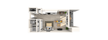 a view of the apartment from above at Melody on Main, Mesa, 85210