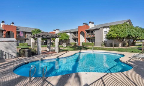 Swimming at Reflections at Red Mountain Apartments, Mesa, AZ