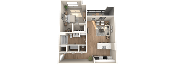 W1.0 Floor Plan at Solace at Ballpark Village, Goodyear, AZ, 85338