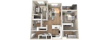 W2.1 Floor Plan at Solace at Ballpark Village, Arizona