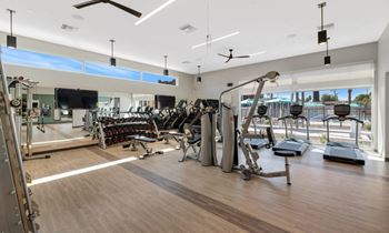 the property has a gym with weights and cardio equipment at Melody on Main, Arizona