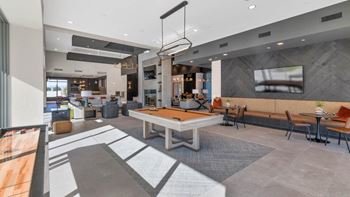 Resident lounge with pool table at Glen 91, Glendale, Arizona