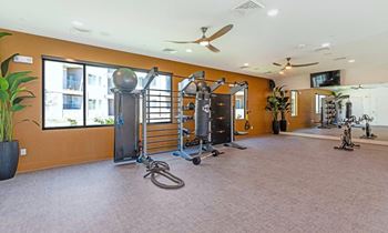 a home gym with workout equipment at Hangar at Thunderbird, Glendale, AZ