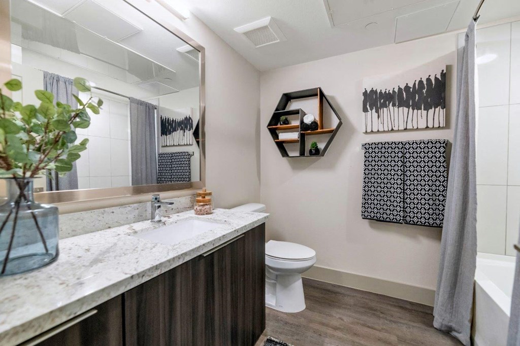 Bathroom interior at Zaterra Luxury Apartments, Arizona