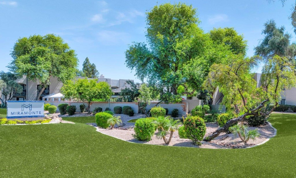 a building with a sign in front of it