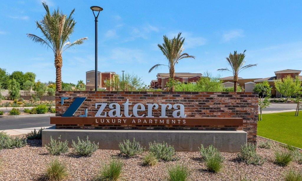 Property Signage at Zaterra Luxury Apartments, Chandler