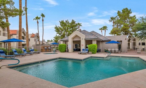 Large Outdoor Pool Area at Morningside at Scottsdale Ranch, Scottsdale, 85258