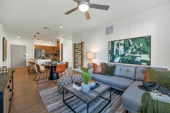 Living Room With Kitchen View at Kalon Luxury Apartments, Phoenix, 85085 - Photo Gallery 25