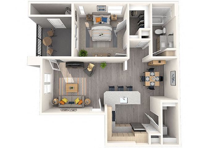 A1 Floor Plan A1 Floor Plan at Grayson Place Apartments, P.B. BELL Assets Management, Goodyear, AZ