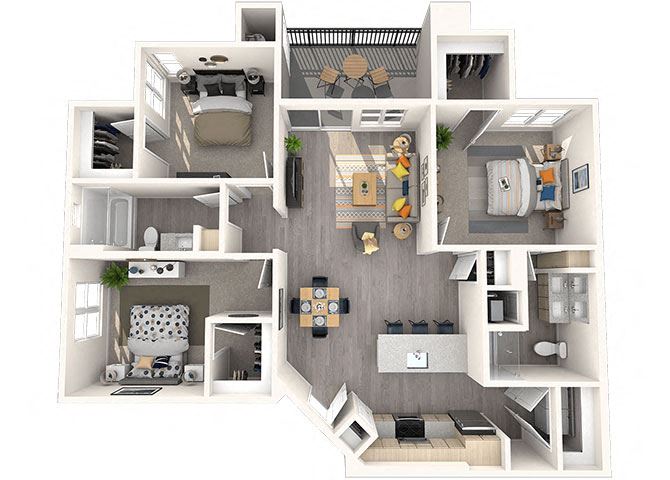 C1 Floor Plan C1 Floor Plan at Grayson Place Apartments, P.B. BELL Assets Management, Goodyear