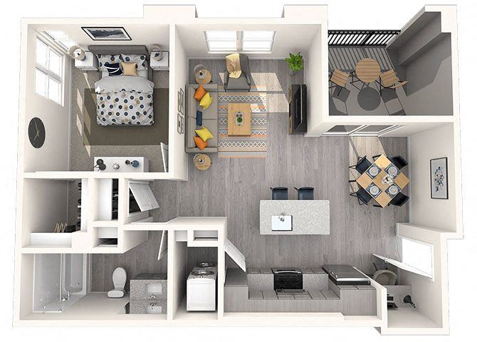 L2 Floor Plan L2 Floor Plan at Grayson Place Apartments, P.B. BELL Assets Management, Goodyear, 85338