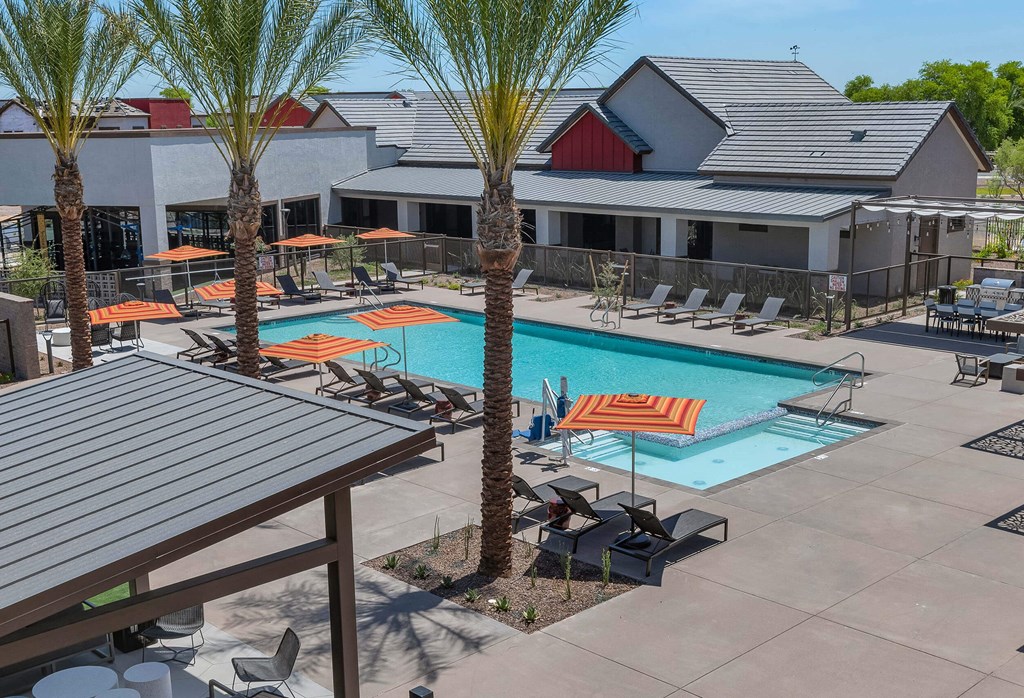 the swimming pool at the courtyardat Weylyn Luxury Apartments, Arizona, 85339