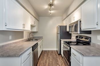 Galley Kitchen with Plenty of Storage