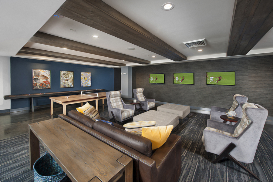TV and Game Room at Spacious Apartments Near Buckhead GA