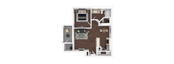 Arrowhead Summit 1 Bed 1 Bathroom Floorplan 707 sq. ft.