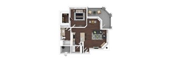 Arrowhead Summit 1 Bed 1 Bathroom Floorplan 779 sq. ft.