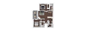 Arrowhead Summit 2 Bed 2 Bathroom Floorplan 1022 sq. ft.