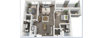 B2 floorplan at The Arbory Apartments