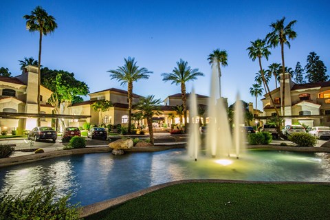 Entrance to San Tropez Apartments in Scottsdale  AZ