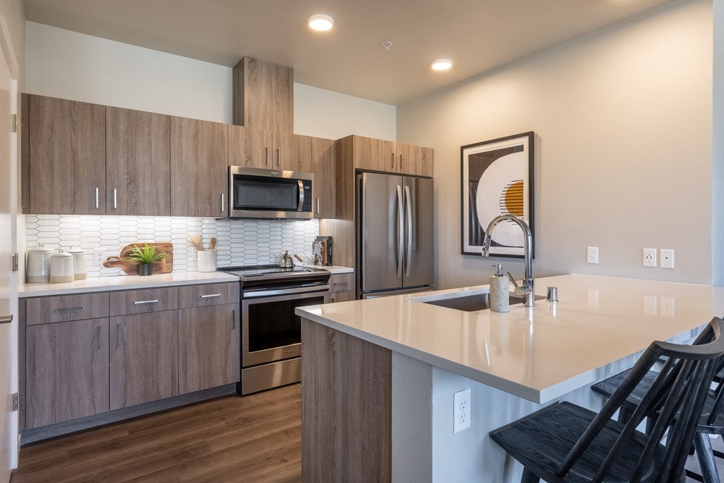 Spacious Kitchen with Bar at Rentals Camas Washington