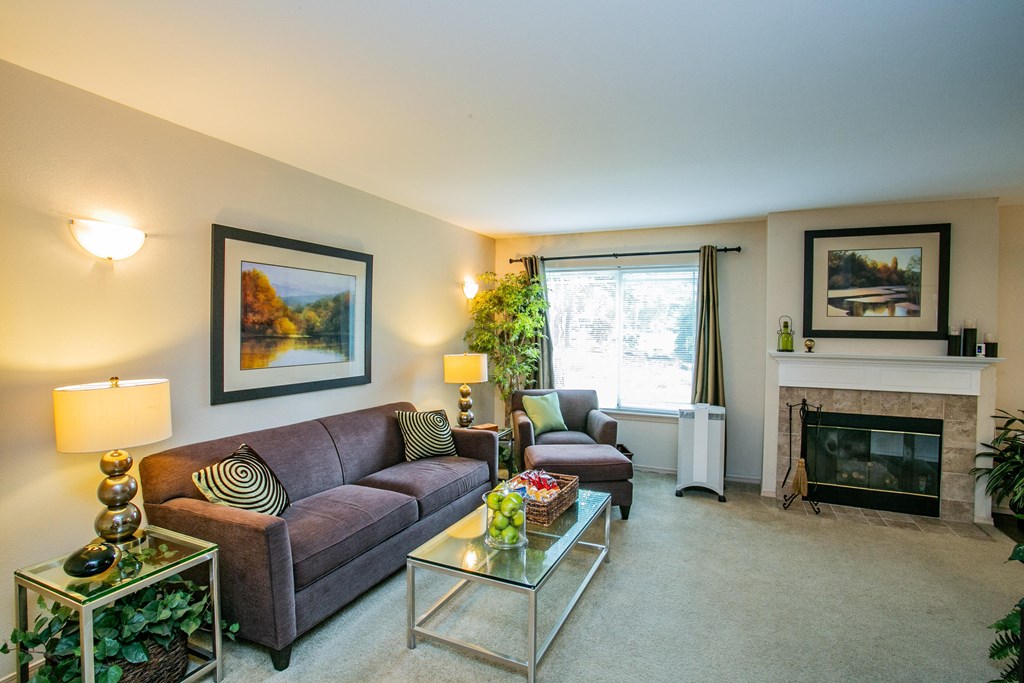 Apts for Rent in Vancouver WA with Gas Fireplace with Mantel