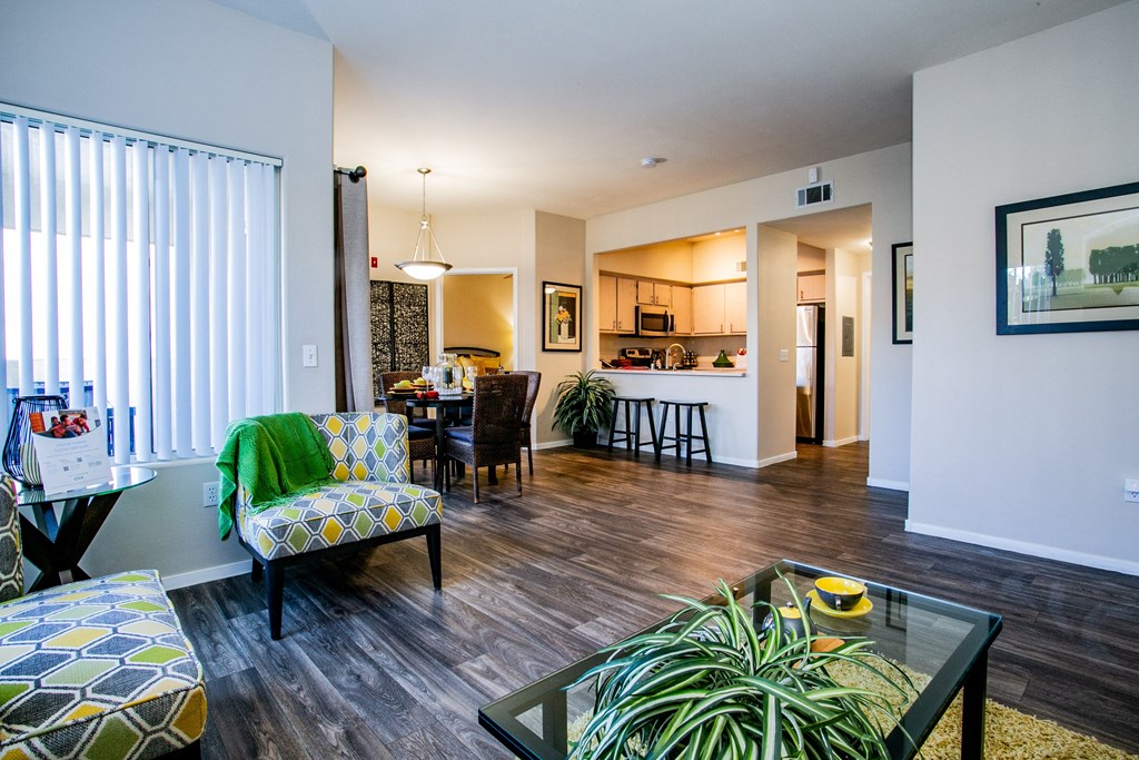 Open concept living room Apartment in Las Vegas Nevada