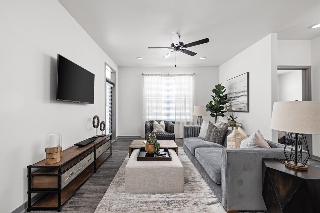 Spacious Living Room at Upland Flats Apartments
