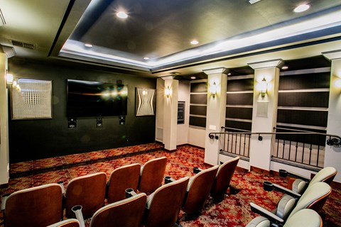 Resident Movie Theater with Surround Sound at Apartments Orange Grove