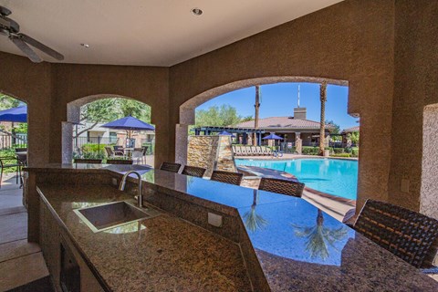 Gazebo with Bar at Apartments Near Las Vegas Motor Speedway