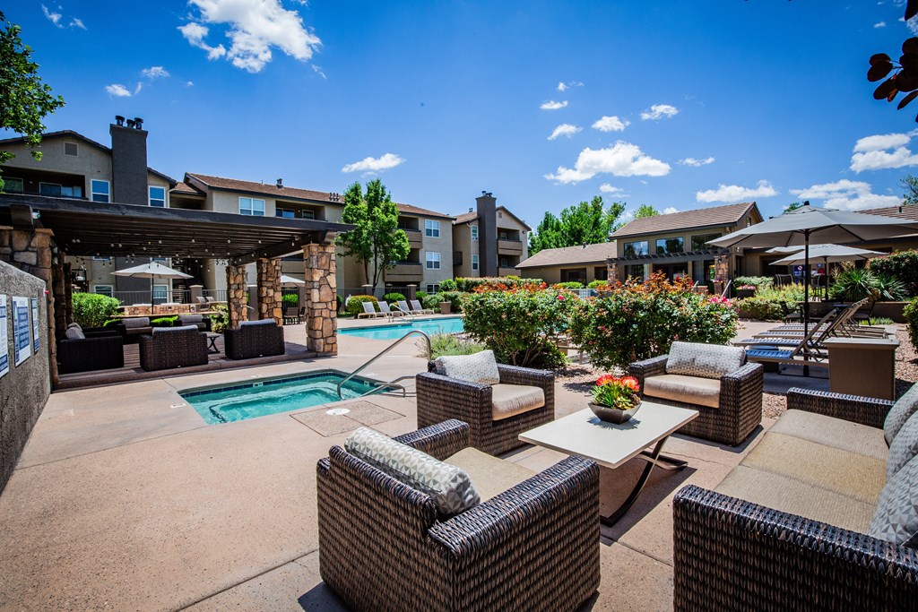 Pool Lounge Area at ABQ apartments 97114