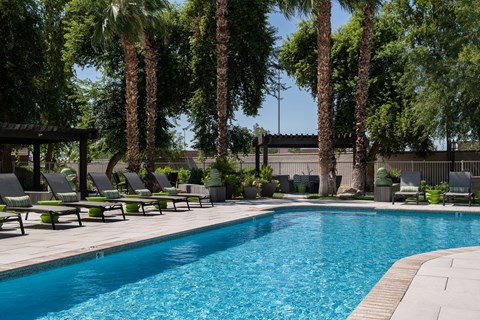 Refreshing Swimming Pool with Lounge at Apartments near SR 101