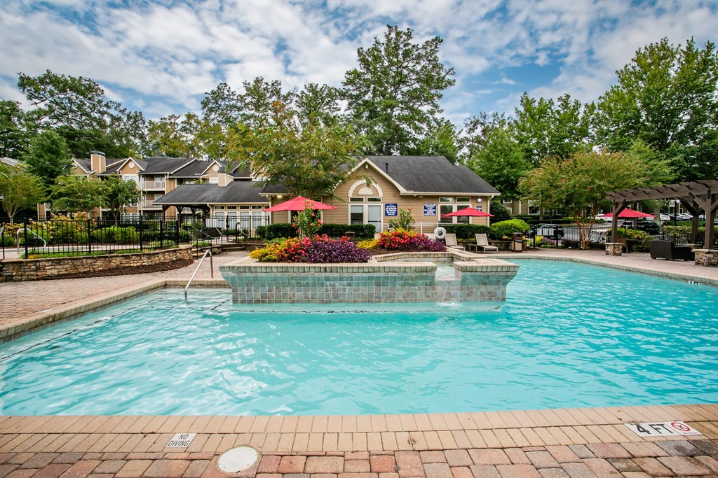 the swimming pool at our apartments