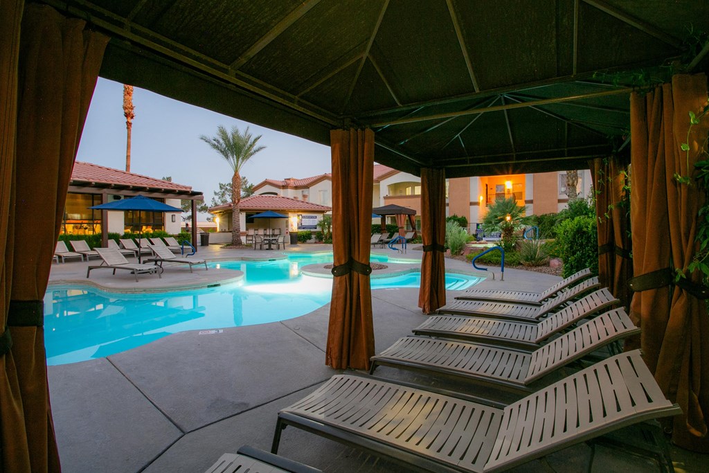 Poolside Cabana at Apartments in Nevada