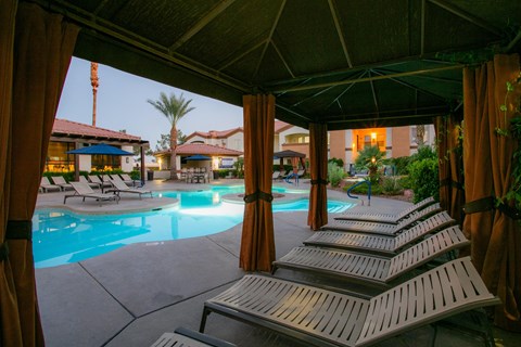 Poolside Cabana at Apartments in Nevada