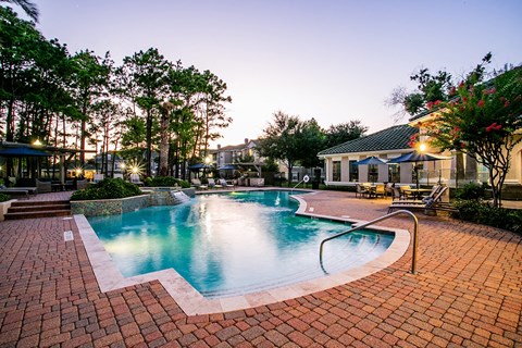 take a dip in the resort style pool