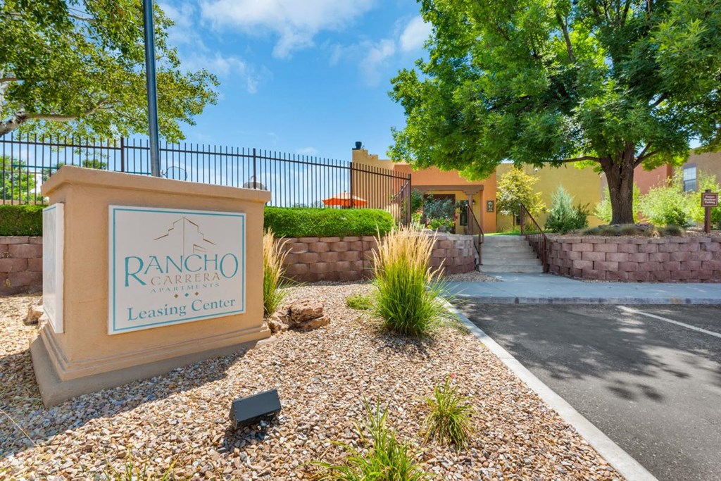 Rancho Carrera Apartments Sign Rancho Carrera apartments for rent Santa Fe NM