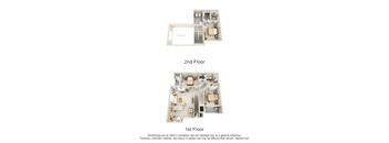 A diagram shows the layout of a two-story apartment.