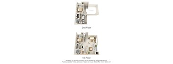A diagram shows two different layouts for the first and second floors of a house.