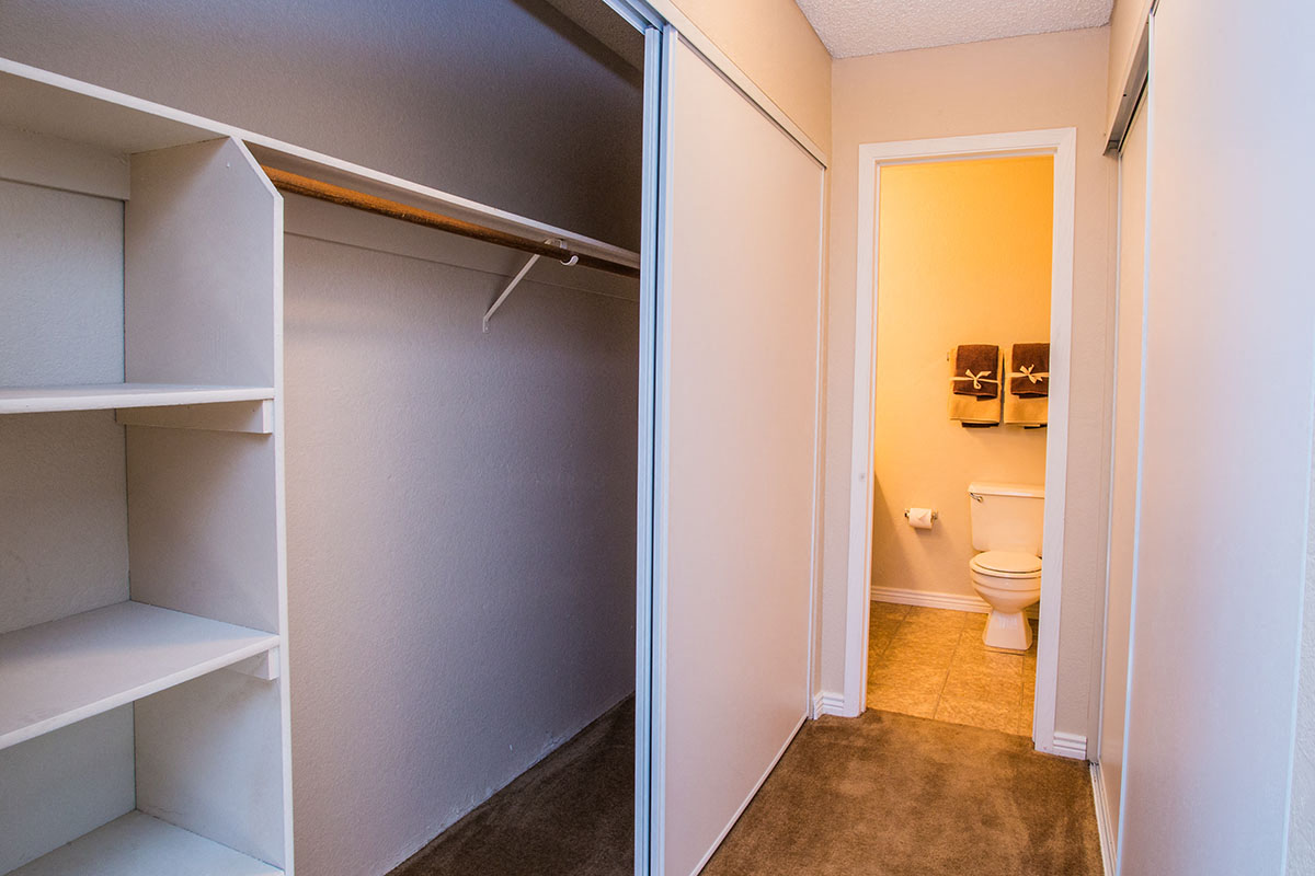 Bedroom with Closet at Laughlin Apartments for Rent