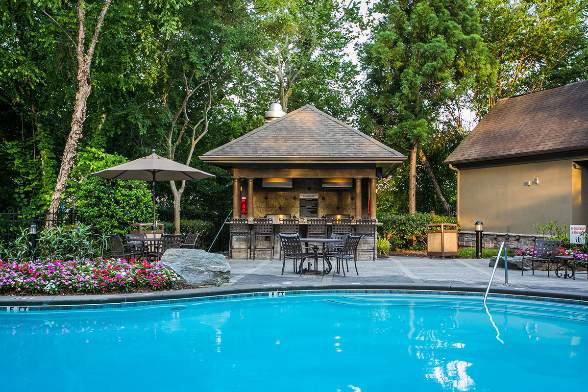 Poolside Cabana at Best Apartments in Buckhead, GA