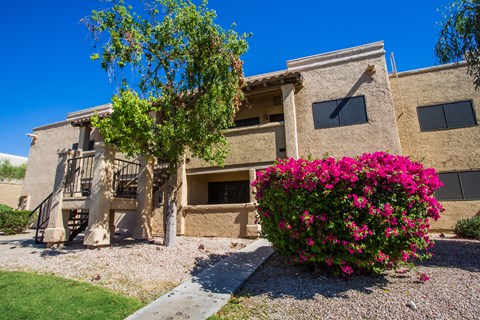 Extensively Landscaped Lawns and Courtyards at Apartments in Bullhead City AZ