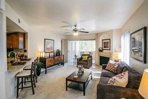 Wood-Burning Fireplace at Apartments on Hayden in Scottsdale, AZ