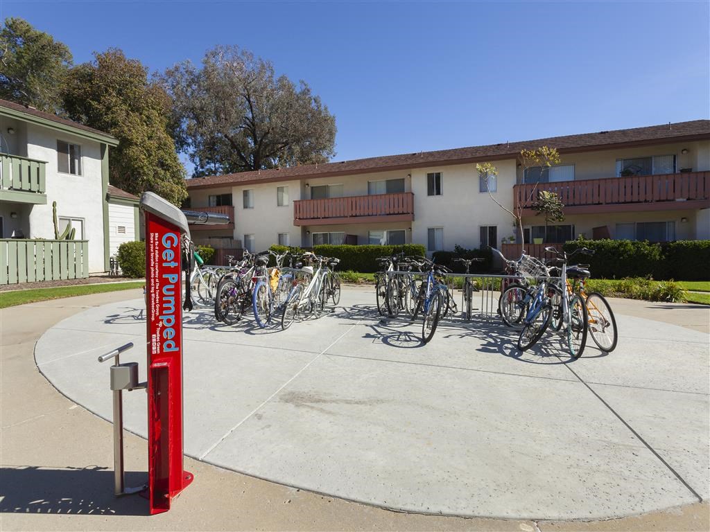 Bike Racks, at Pacific Oaks Apartments, Towbes, California