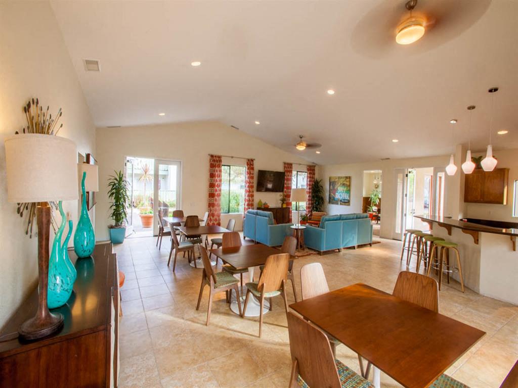 Luxury Vinyl Plank Flooring In Clubhouse, at Pacific Oaks Apartments, Towbes, Goleta, CA