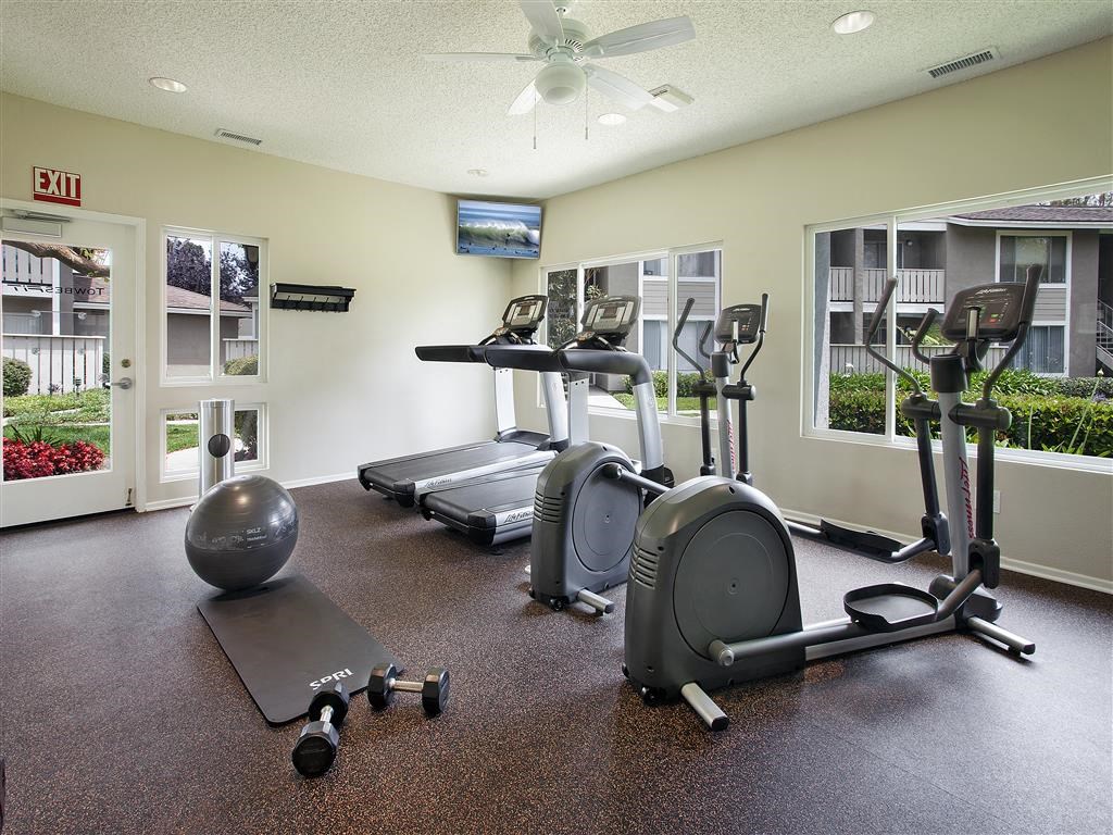 Fitness Center Access, at Patterson Place Apartments, Towbes, Santa Barbara California