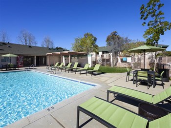 Picturesque Pool And Cabana Setting at Knollwood Meadows Apartments, Santa Maria, California - Photo Gallery 8