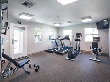 Apartments in Santa Maria for Rent- Knollwood Meadows- Cardio Equipment with Multiple Windows and Padded Flooring - Photo Gallery 11