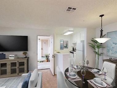 Entry View With Dining Space at Cypress Meadows Senior Apartments, California, 93003