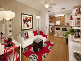 Decorated Living Room, at Ralston Courtyard Apartments, Ventura, 93003