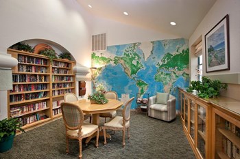 Library Library, at Rancho Franciscan Senior Apartments, California - Photo Gallery 4